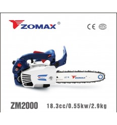 Zomax ZM 2000 Κλαδευτικό Αλυσοπρίονο Βενζίνης 2.4kg με Λάμα Carving 20cm