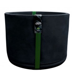 Γλάστρα Japi Match Cylinder Με Πιάτο Black Slate JCMC35
